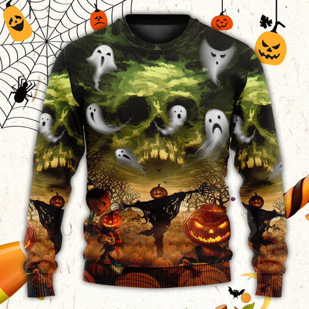 Halloween Pumpkin Ghost Fantasy Style – Sweater - Ugly Christmas Sweater