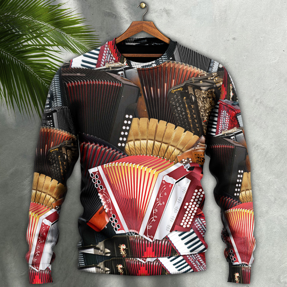 Accordion Gentleman Music Quote Style – Sweater - Ugly Christmas Sweater