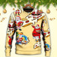 Christmas Santa Eating Pizza Fun – Sweater - Ugly Christmas Sweater