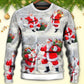 Christmas Santa Always With You Art – Sweater - Ugly Christmas Sweater