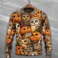 Halloween Owl Pumpkin Pattern Art – Sweater - Ugly Christmas Sweater