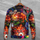 Drum Is My Life Fire Skull Art – Sweater - Ugly Christmas Sweater