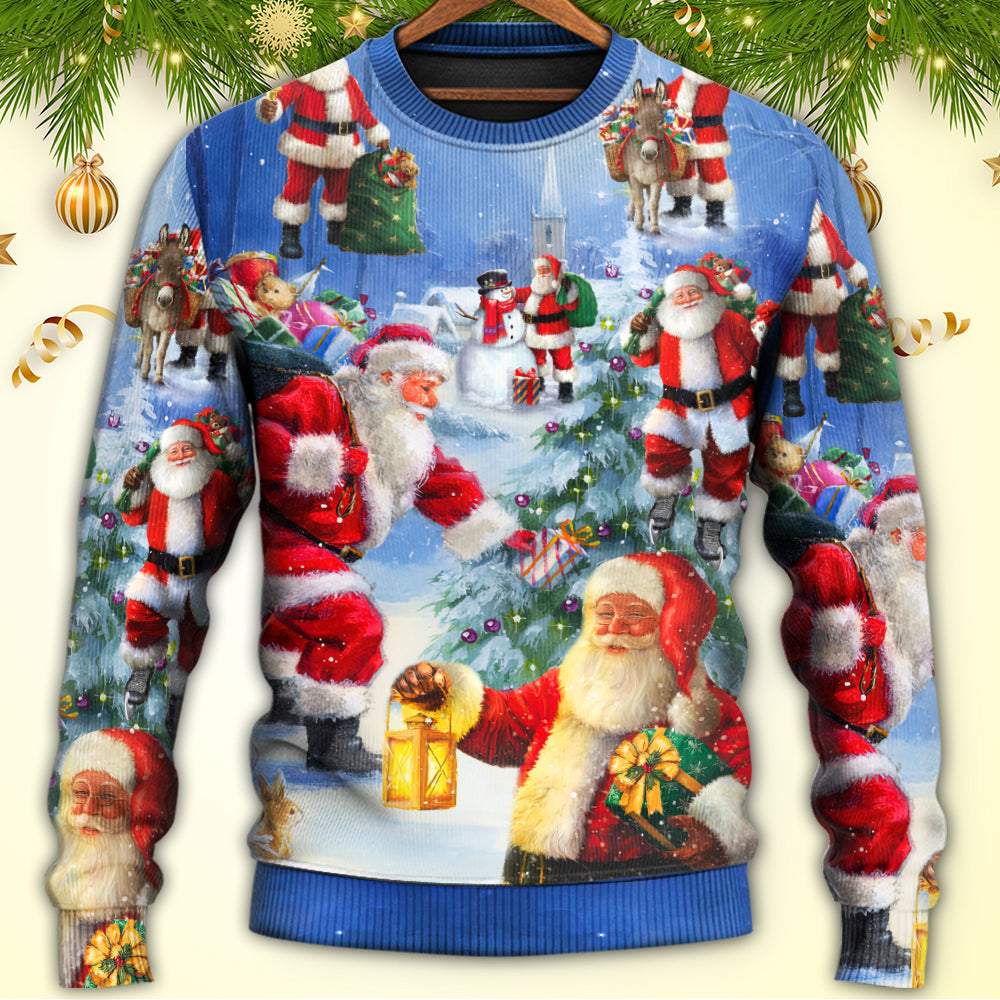 Christmas Santa Is Coming Story Night – Sweater - Ugly Christmas Sweater