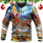 Christmas Snowman Family Love Light Art – 3D Hoodie