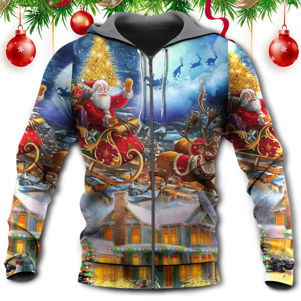 Christmas Snowman Family Love Light Art – 3D Hoodie