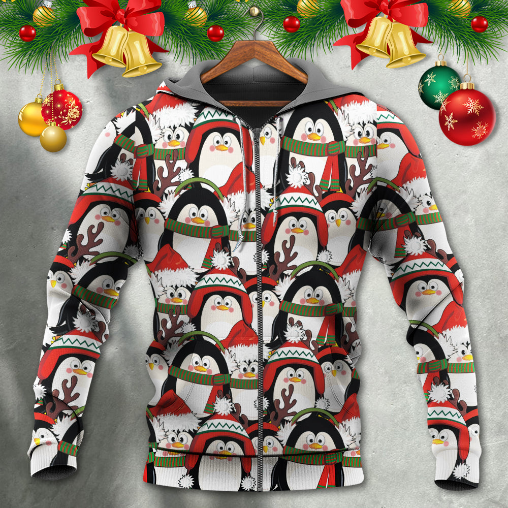 Christmas Penguin Cute Holiday Style - Hoodie