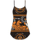 Warrior Spartan Pattern Basic – Women's Summer Sleeveless V-Neck Camisole Dress