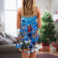 Christmas Skull Merry Holiday Theme – Women's Summer Sleeveless V-Neck Camisole Dress