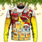 Christmas Santa Loves Holiday Drinks – Sweater - Ugly Christmas Sweater