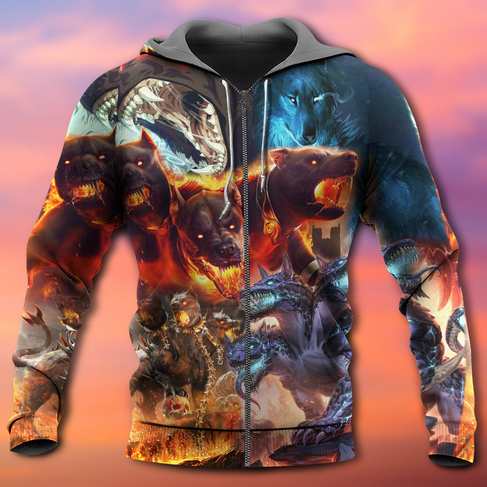 Cute Dog Animation Art - 3D Hoodie
