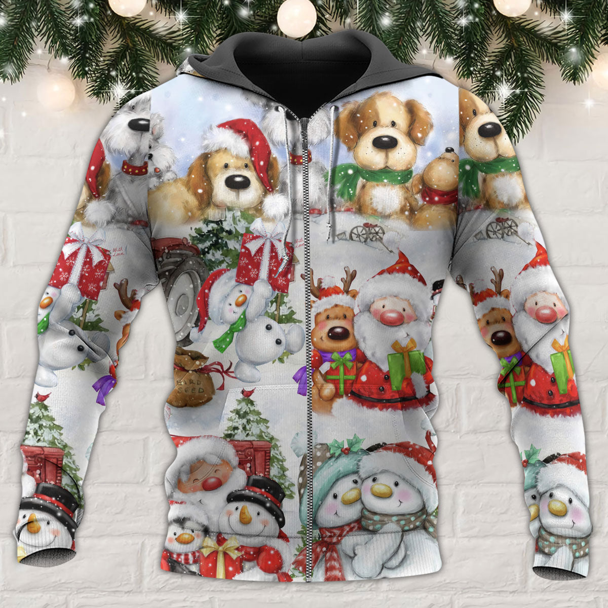 Santa Snowman Happy Together - 3D Hoodie