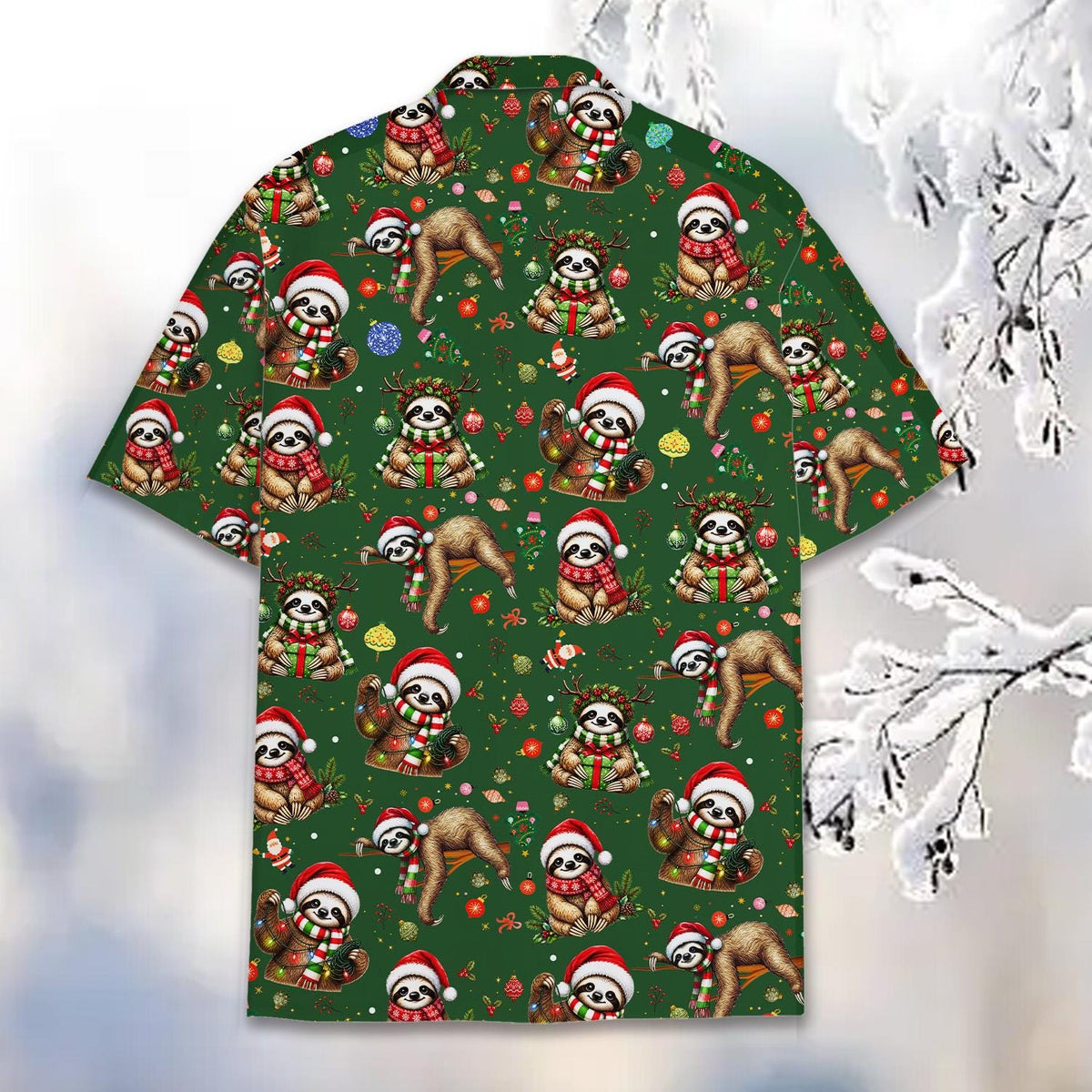 Christmas Santa Sloth Cute Holiday – Hawaiian Shirt