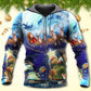 Christmas Reindeer Snowman Glow Art – 3D Hoodie