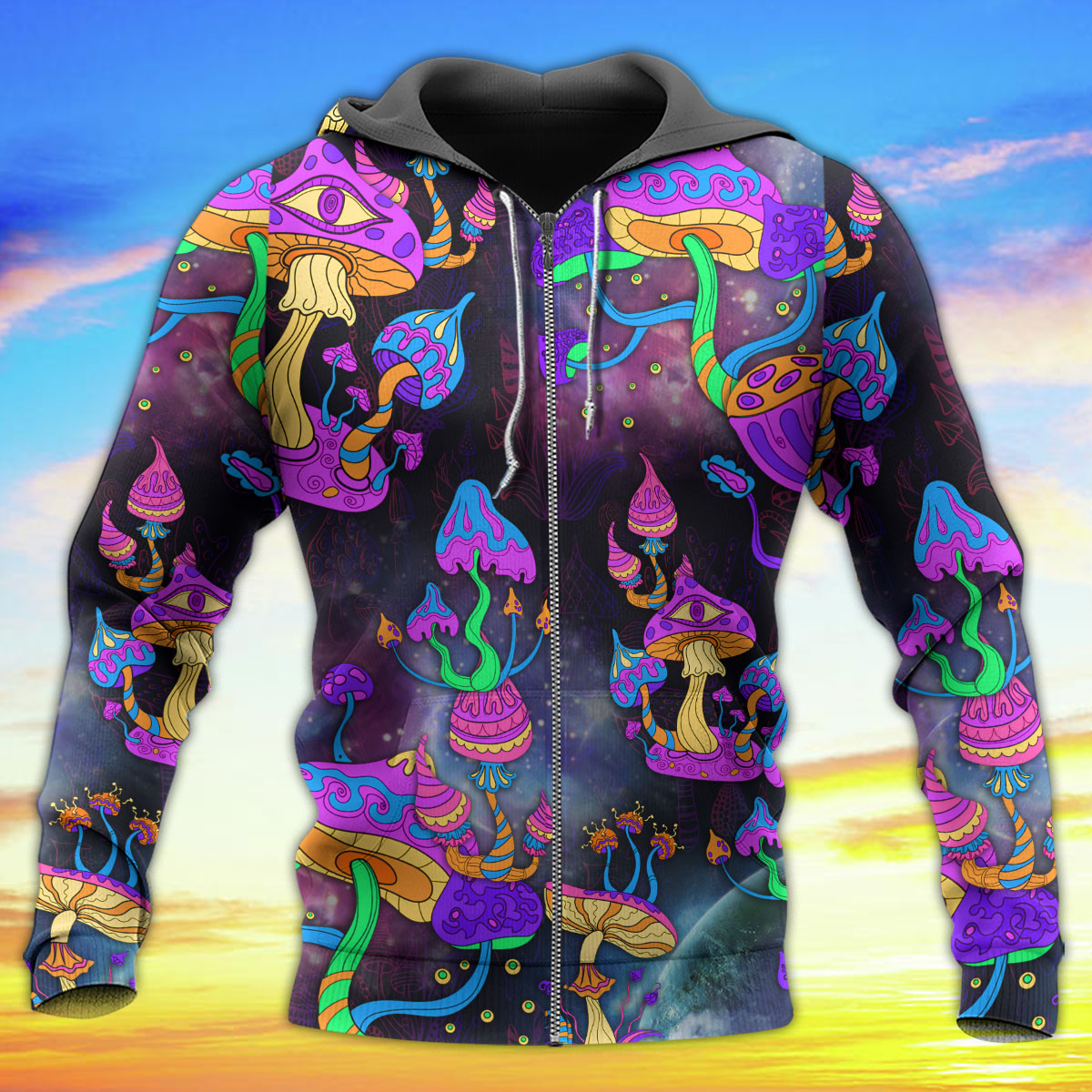 Hippie Mushroom Lover Art - 3D Hoodie
