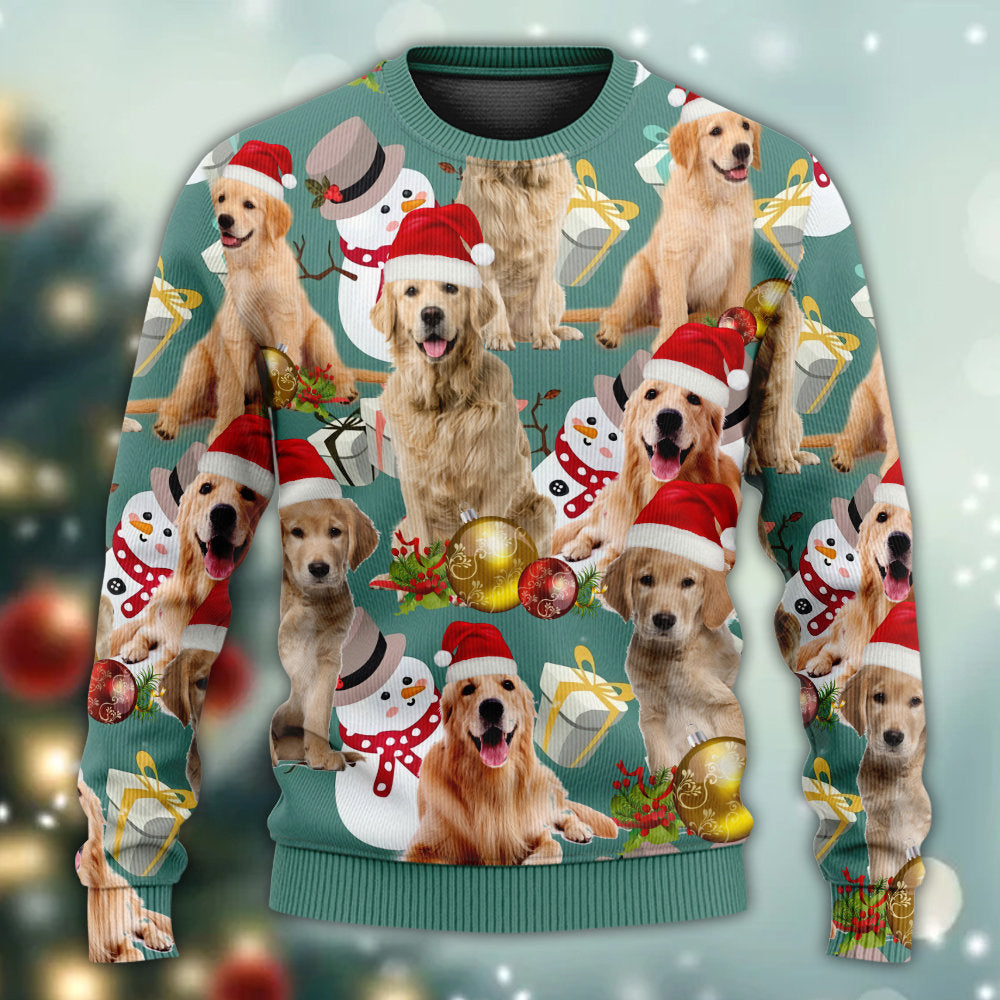 Golden Retriever Merry Christmas – Sweater - Ugly Christmas Sweater