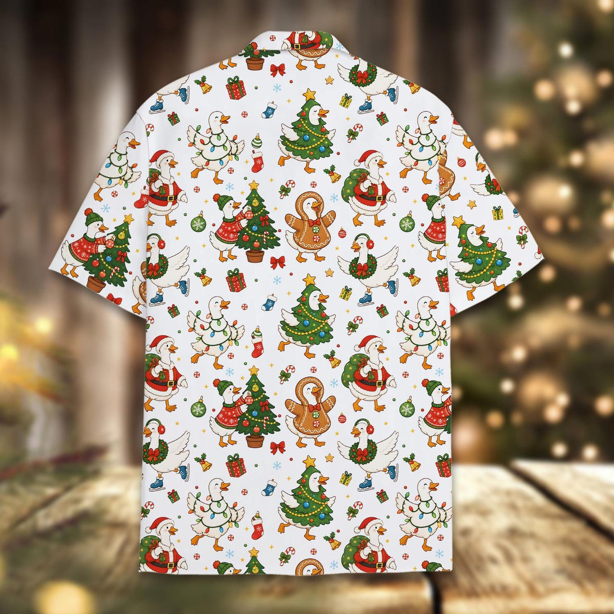 Christmas Santa Duck Funny Holiday – Hawaiian Shirt