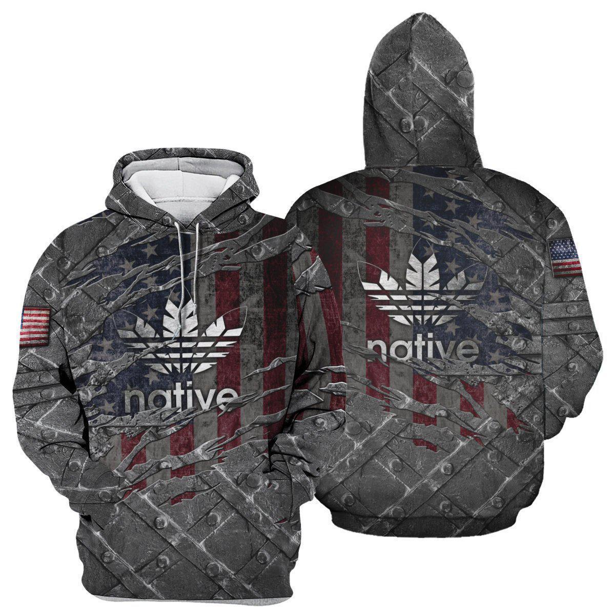 Native Inspired Iron Sign Art - 3D Hoodie