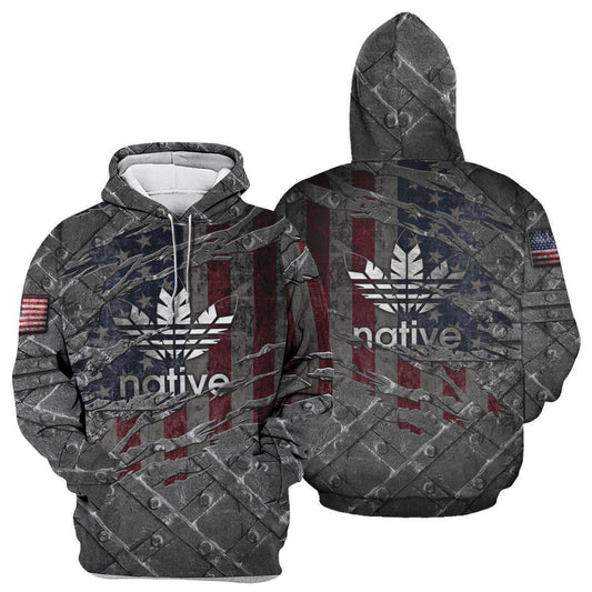 Native Inspired Iron Sign Art - 3D Hoodie