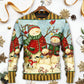 Christmas Cute Snowman Happy Xmas – Sweater - Ugly Christmas Sweater