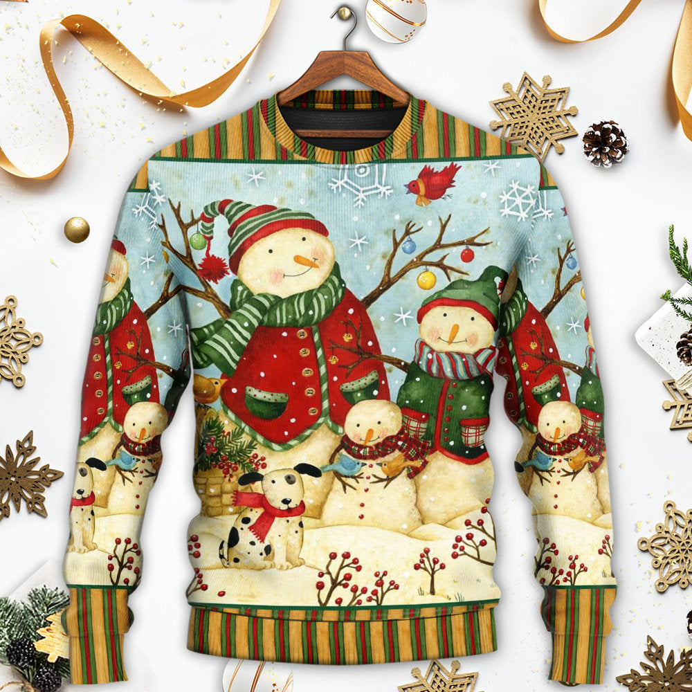 Christmas Cute Snowman Happy Xmas – Sweater - Ugly Christmas Sweater