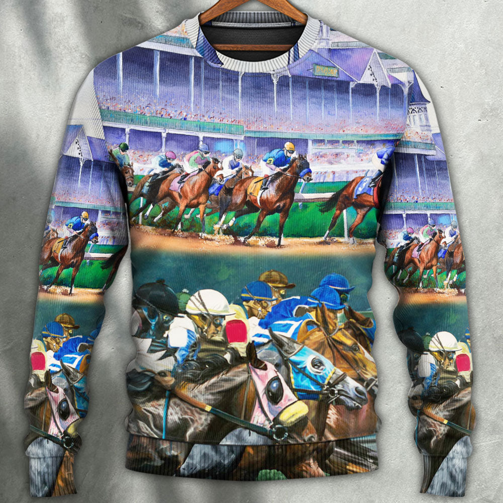Horse Racing Lover We Love Amazing – Sweater - Ugly Christmas Sweater