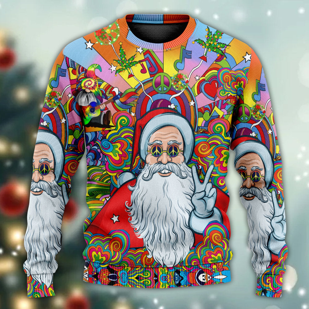 Hawaiian Hippie Santa Claus – Sweater - Ugly Christmas Sweater