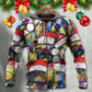 Christmas Dog Colorful Art With Love - Hoodie