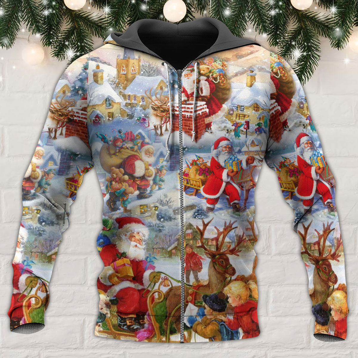 Christmas Merry Holly Jolly Quote Art – 3D Hoodie