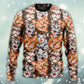 Cute Funny Cat Happy Life Art – Sweater - Ugly Christmas Sweater