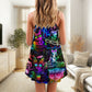 Cool DJ Cat Life – Women's Summer Sleeveless V-Neck Camisole Dress