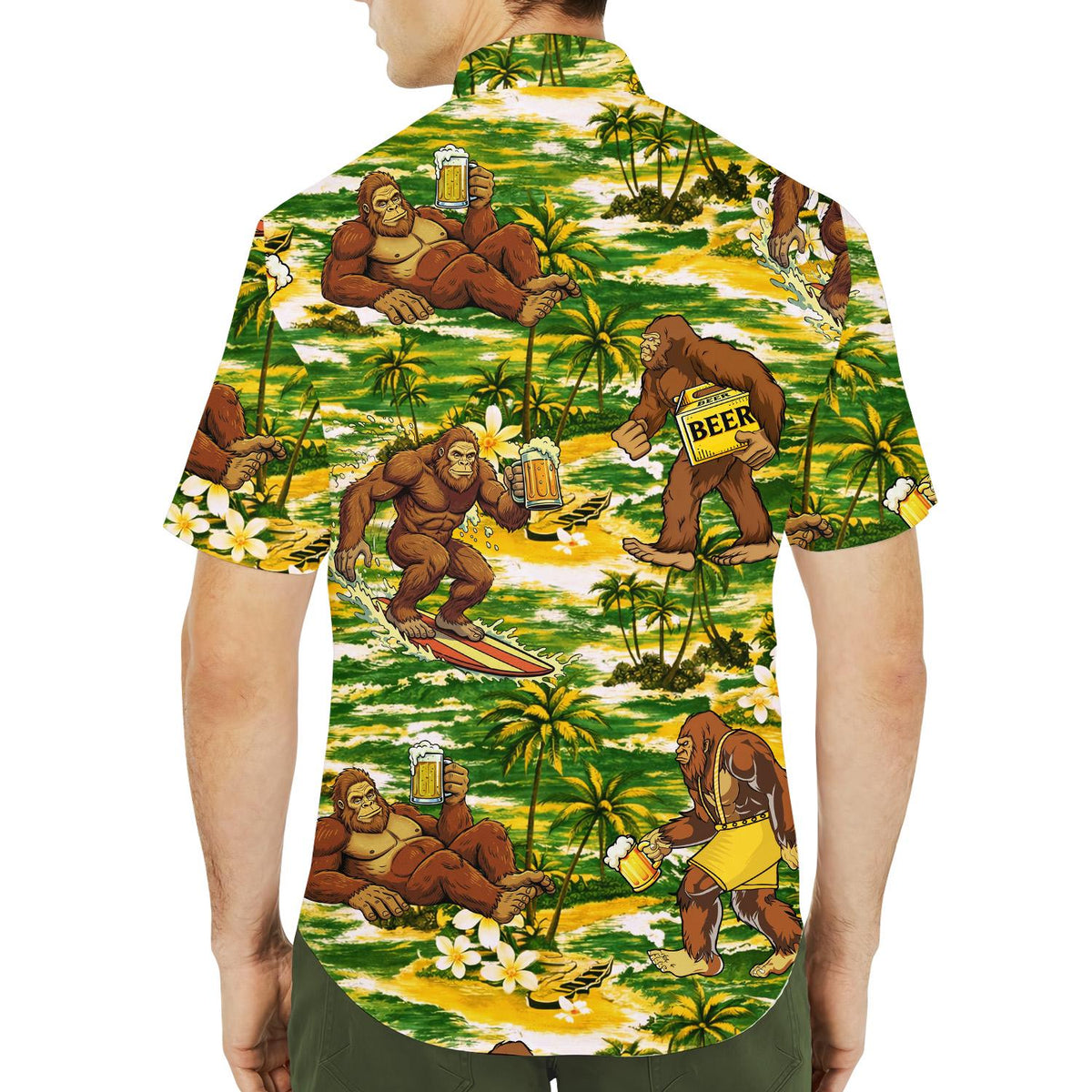 Funny Beer Bigfoot Tropical Summer Beach Party – Hawaiian Shirt