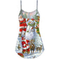 Christmas Santa Snowman Elf Joy – Women's Summer Sleeveless V-Neck Camisole Dress