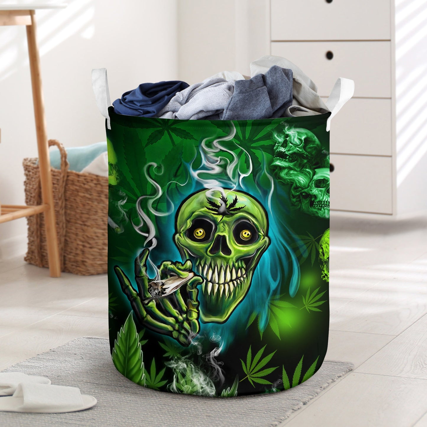 Skull So High Amazing Style - Laundry Basket - Owls Matrix LTD