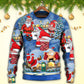 Christmas Rebellious Santa Fun Art – Sweater - Ugly Christmas Sweater
