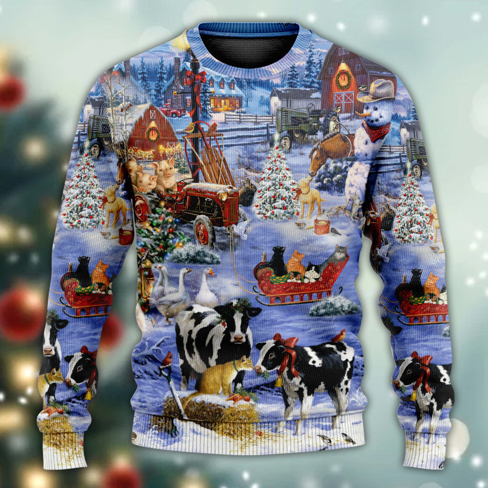 Christmas Love Farm Happy Life – Sweater - Ugly Christmas Sweater
