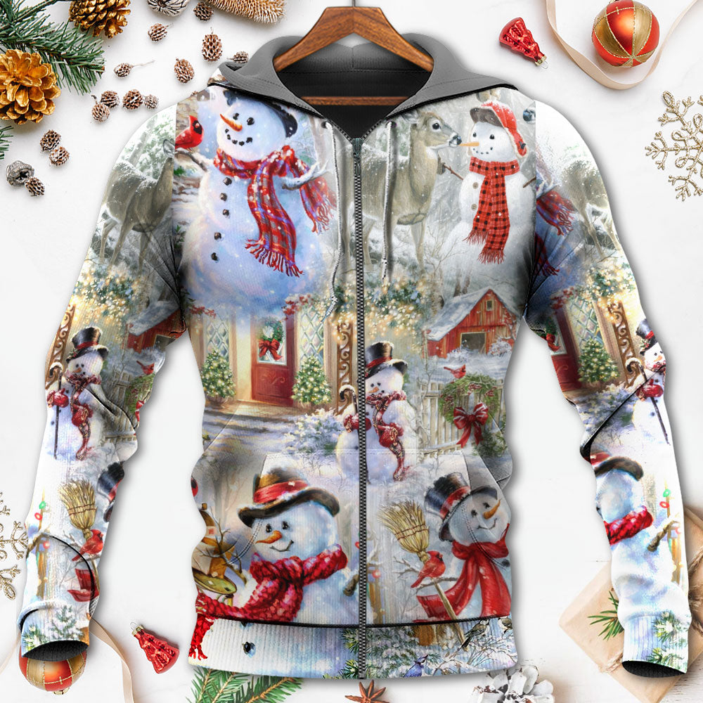 Christmas Snowman Merry Xmas - Hoodie