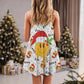 Groovy Santa Smile – Women's Summer Sleeveless V-Neck Camisole Dress