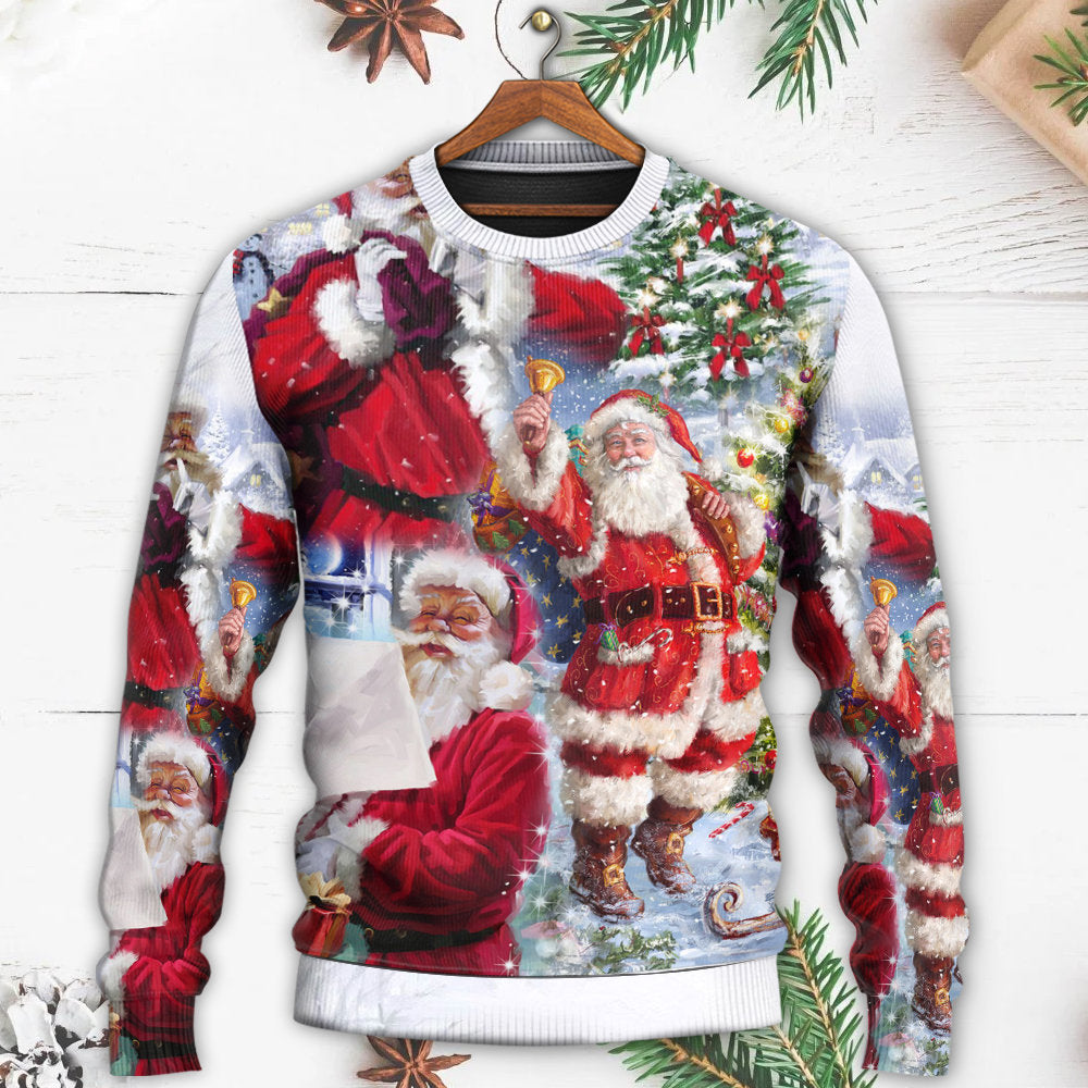Christmas Santa Is Coming To Town – Sweater - Ugly Christmas Sweater