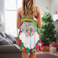 Psychedelic Hippie Santa Christmas – Women's Summer Sleeveless V-Neck Camisole Dress