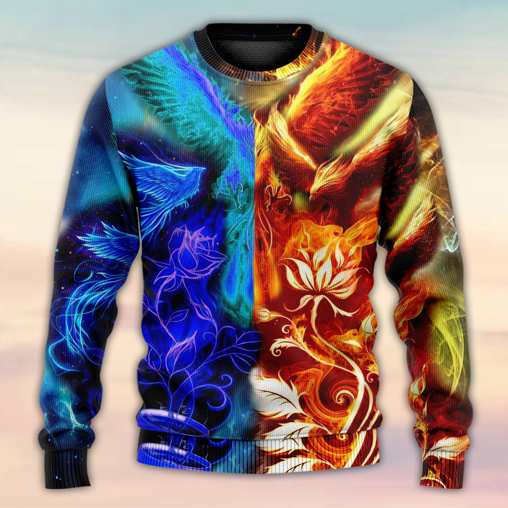 Phoenix Rebirth Fantasy Life Art – Sweater - Ugly Christmas Sweater