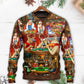 Christmas Poker Night Santa And Friends – Sweater - Ugly Christmas Sweater