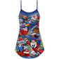 Christmas Flying Super Santa – Women's Summer Sleeveless V-Neck Camisole Dress
