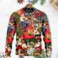 Christmas Santa Daily Life Art Style – Sweater - Ugly Christmas Sweater