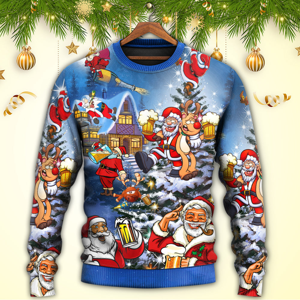 Christmas Funny Santa Holiday Cheer – Sweater - Ugly Christmas Sweater