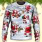 Christmas Santa Snow Mountain Art – Sweater - Ugly Christmas Sweater