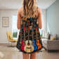 Guitar Lover Happy Life Music – Women's Summer Sleeveless V-Neck Camisole Dress