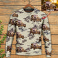 Vintage Car Tropical Island Palm Trees – Sweater - Ugly Christmas Sweater