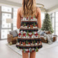 Santa Reindeer Bear Night – Women's Summer Sleeveless V-Neck Camisole Dress