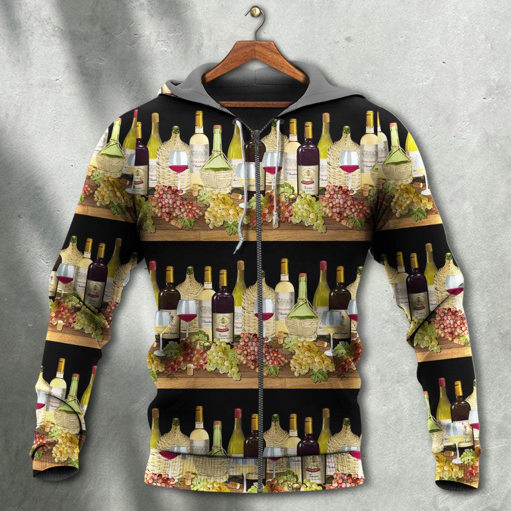 Wine Tasting Border Stripe Style - Hoodie