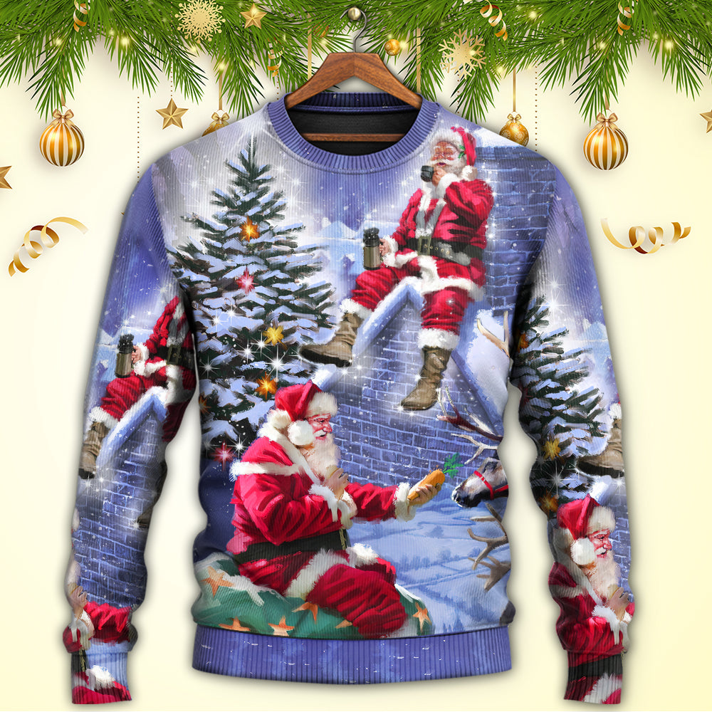 Christmas Santa Story Night Xmas Is Coming – Sweater - Ugly Christmas Sweater
